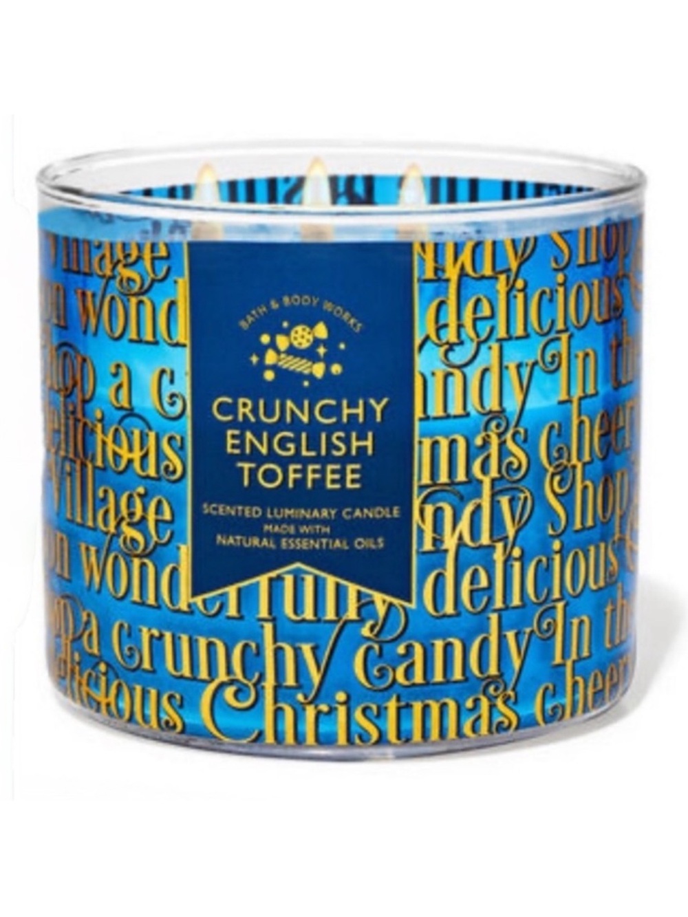 Bath & Body Works Crunchy English Toffee 3 Wick Candle